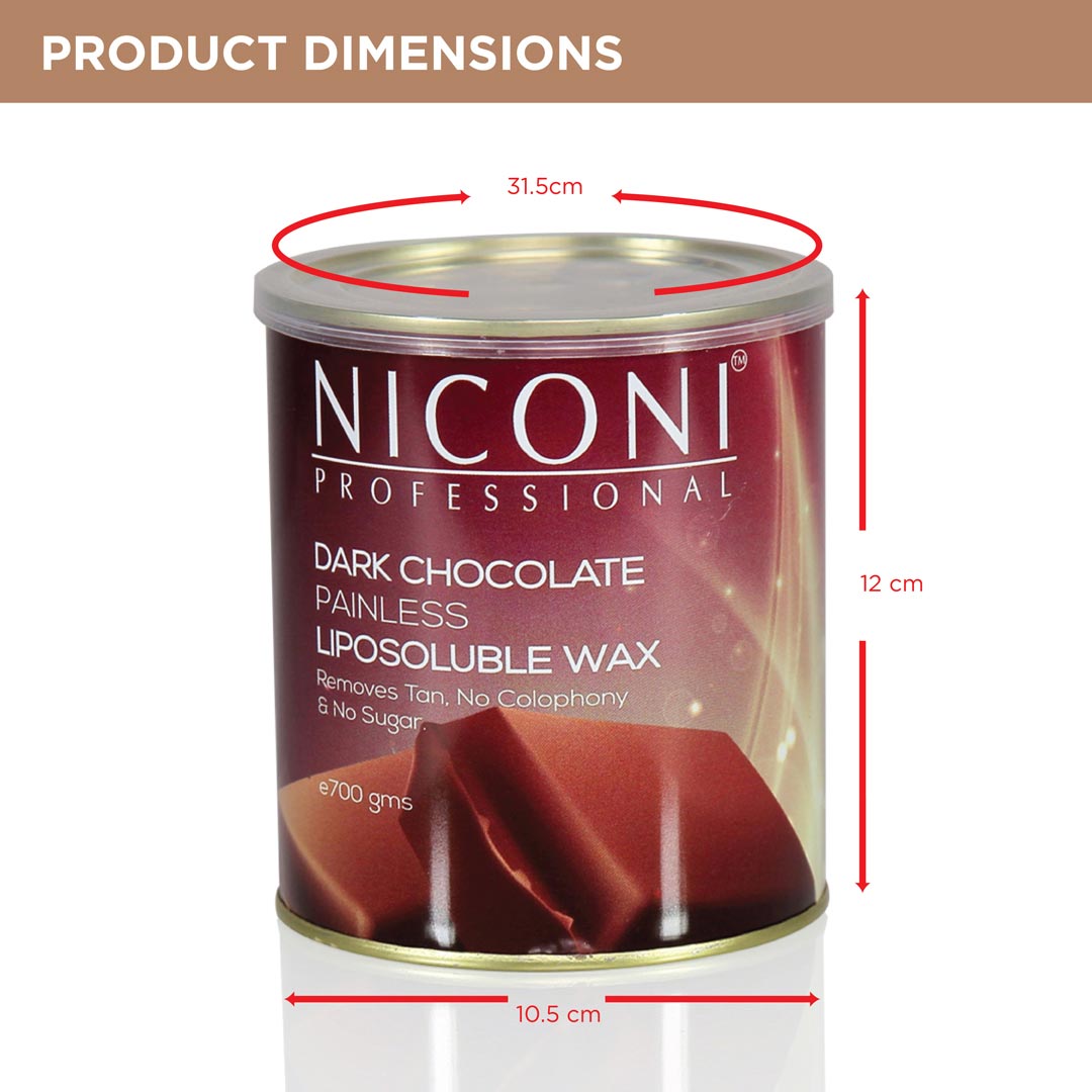NICONI Painless Liposoluble Hair Removal Wax (Dark Chocolate)