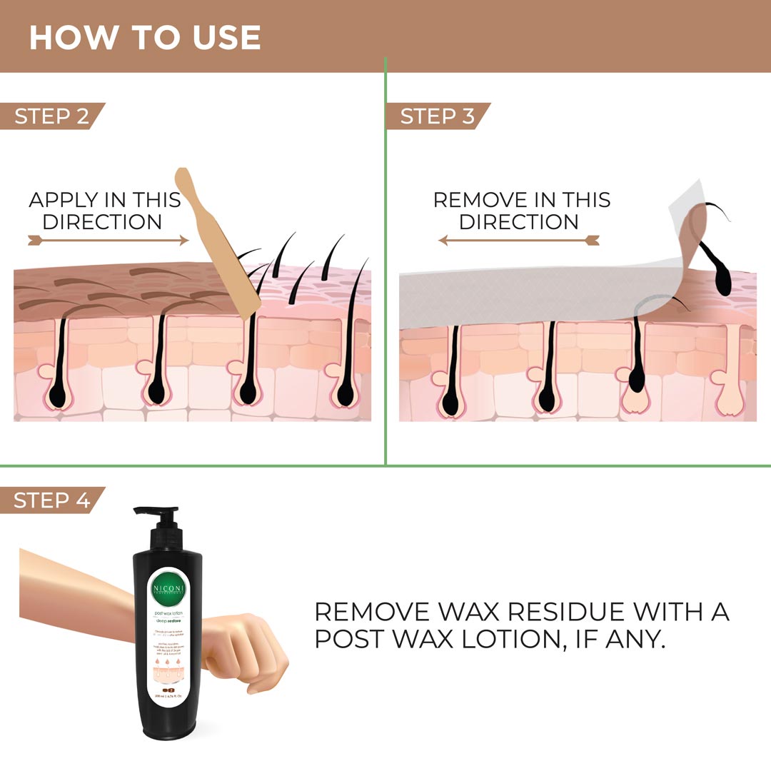 NICONI Painless Liposoluble Hair Removal Wax (Dark Chocolate)