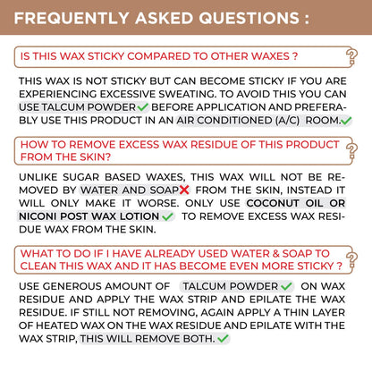 NICONI Painless Liposoluble Hair Removal Wax (Dark Chocolate)