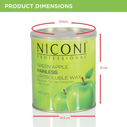 NICONI Painless Liposoluble Hair Removal Wax (Green Apple)