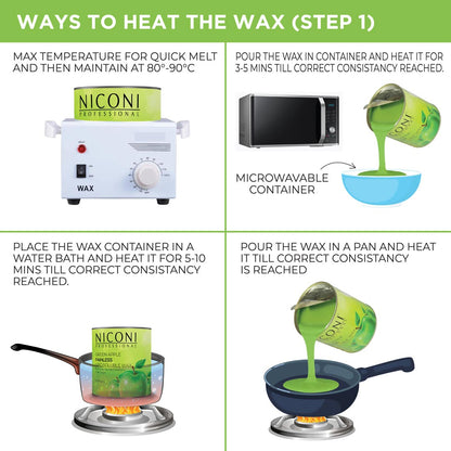 NICONI Painless Liposoluble Hair Removal Wax (Green Apple)