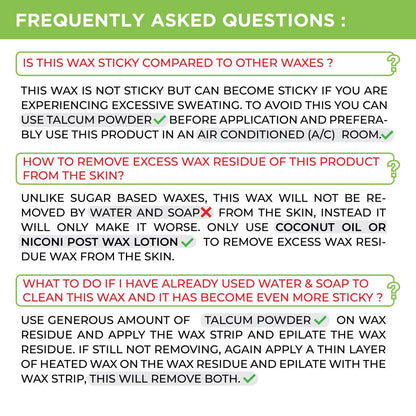 NICONI Painless Liposoluble Hair Removal Wax (Green Apple)