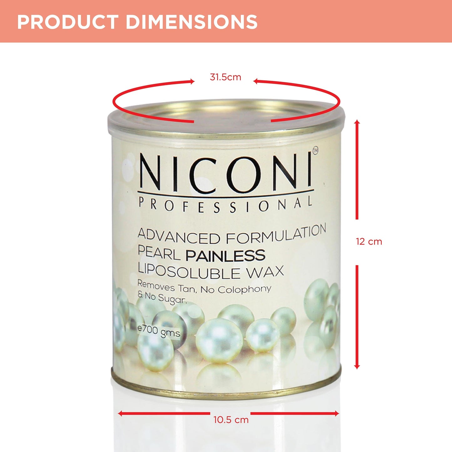 NICONI Painless Liposoluble Wax for Hair Removal (Pearl)