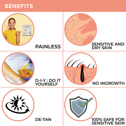 NICONI Painless Liposoluble Wax for Hair Removal (Pearl)