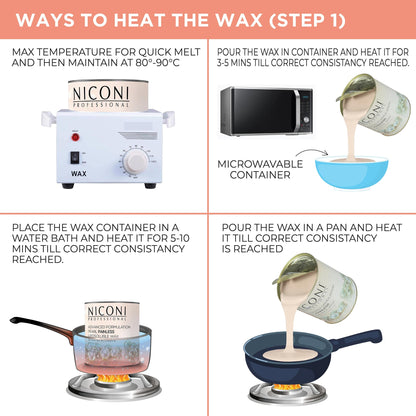 NICONI Painless Liposoluble Wax for Hair Removal (Pearl)