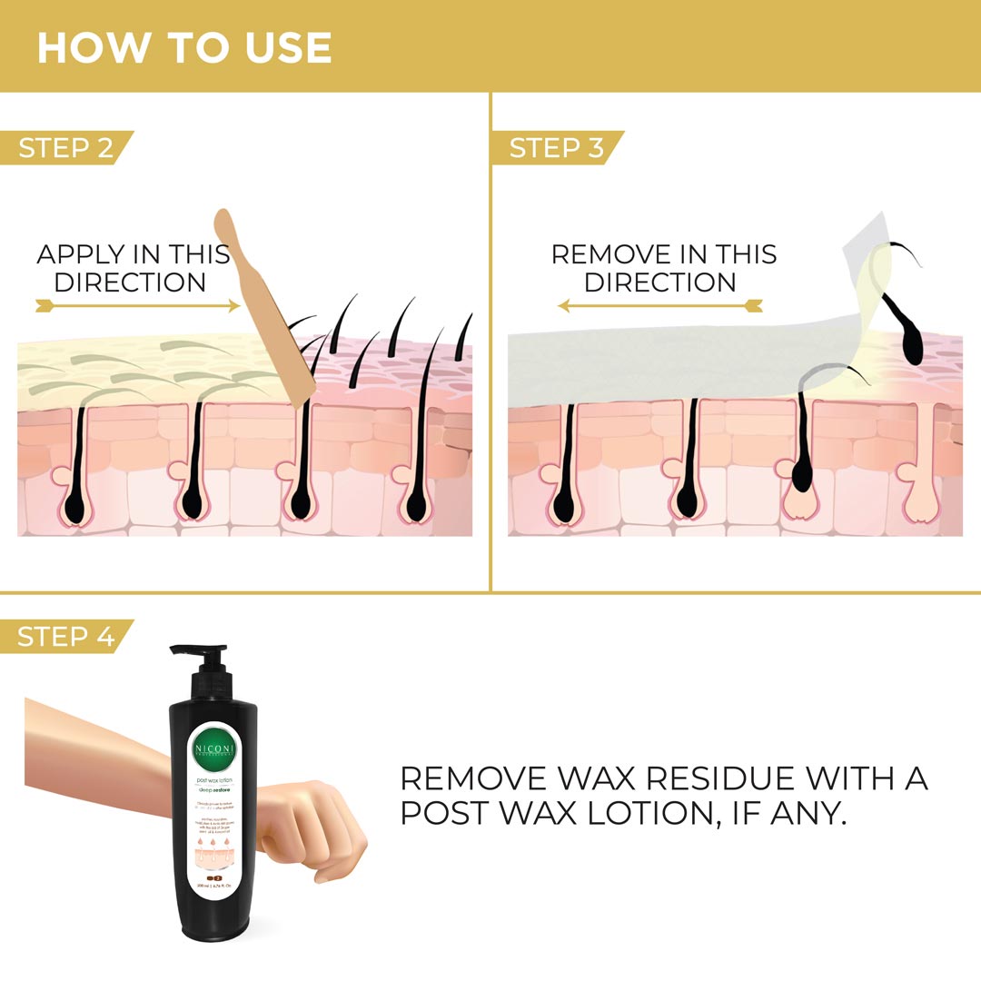 NICONI Painless Liposoluble Hair Removal Wax (White Chocolate)