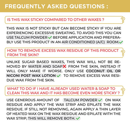 NICONI Painless Liposoluble Hair Removal Wax (White Chocolate)