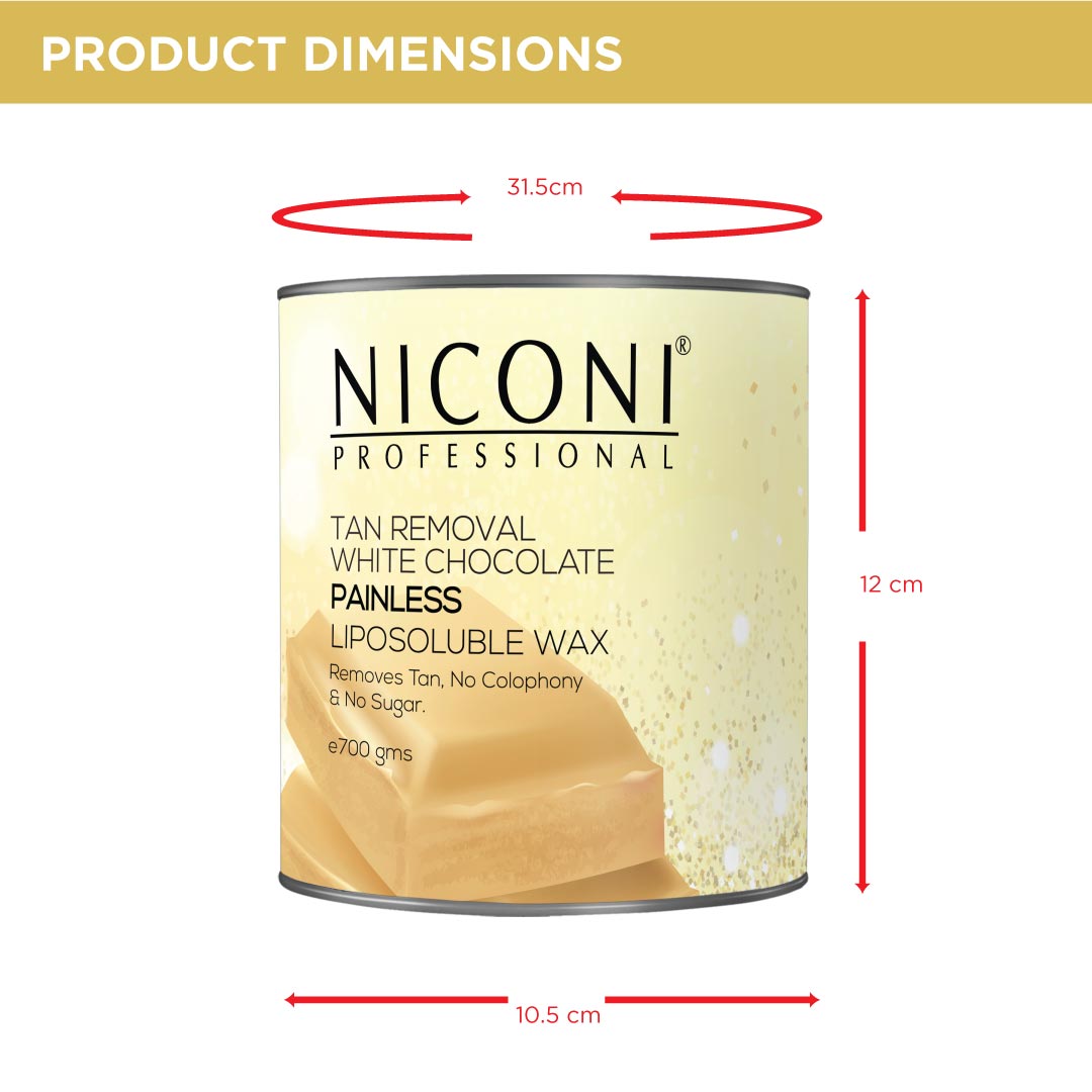 NICONI Painless Liposoluble Hair Removal Wax (White Chocolate)