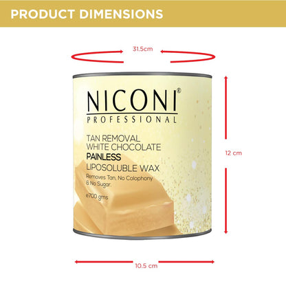 NICONI Painless Liposoluble Hair Removal Wax (White Chocolate)