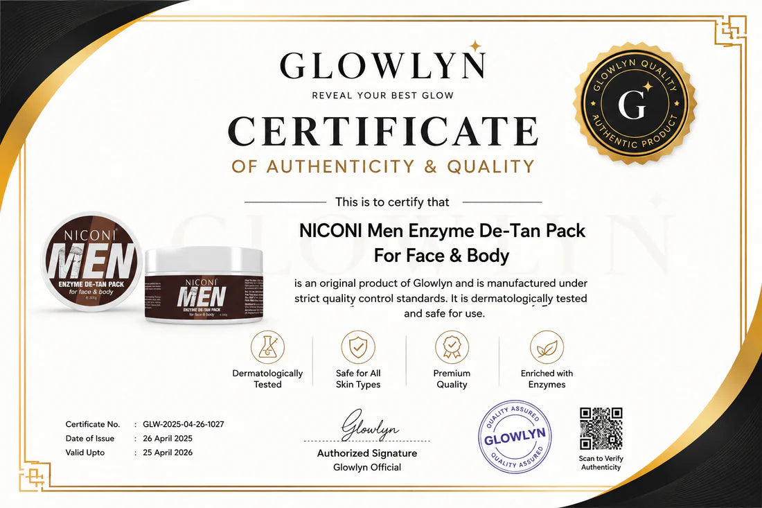 NICONI Men Enzyme De-Tan Pack For Face & Body | Buy 1 Get 1 Free🥳