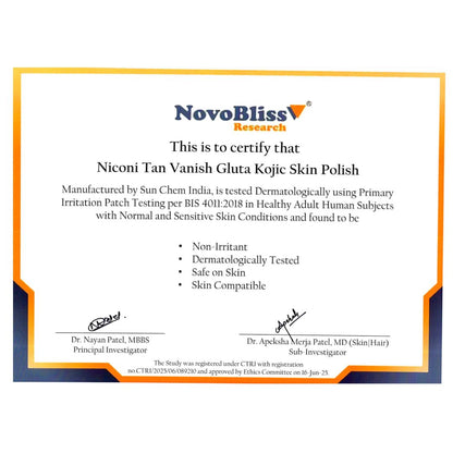 Niconi Tan Vanish Gluta-Kojic Skin Polish | Instant Tan Removal in under 20 minutes!