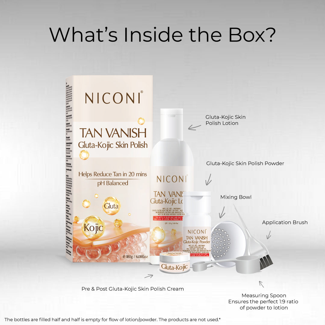 Niconi Tan Vanish Gluta-Kojic Skin Polish | Instant Tan Removal in under 20 minutes!