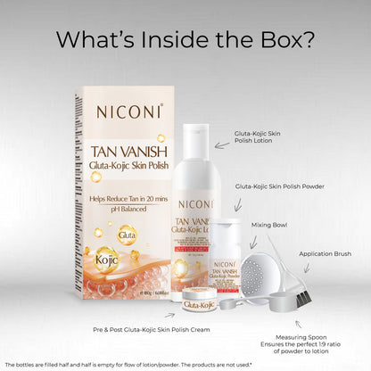 Niconi Tan Vanish Gluta-Kojic Skin Polish | Instant Tan Removal in under 20 minutes!