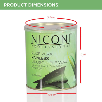 NICONI Painless Liposoluble Hair Removal Wax (Aloe Vera)