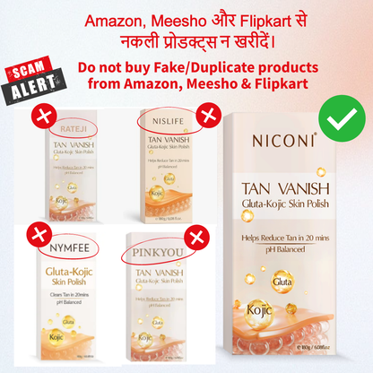 Niconi Tan Vanish Gluta-Kojic Skin Polish | Instant Tan Removal in under 20 minutes!