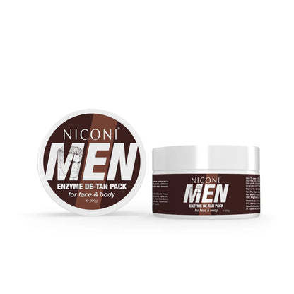 NICONI Men Enzyme De-Tan Pack For Face & Body | Buy 1 Get 1 Free🥳